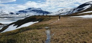 Kalnų takai virto kalnų upeliais.